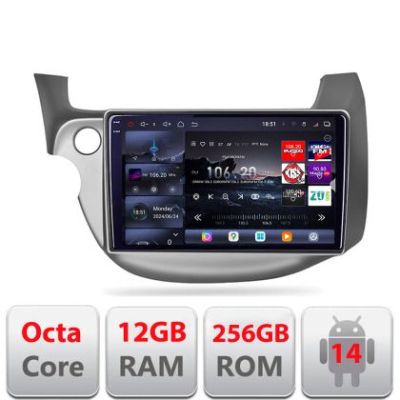 Navigatie Honda Fit 2008-2013 Android radio gps internet 8 core QLED 2K 12+256GB 360 Edotec