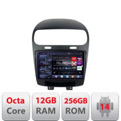 Navigatie Fiat Freemont Dodge Journey 2012-2019 Android radio gps internet 8 core QLED 2K 12+256GB 360 Edotec V1