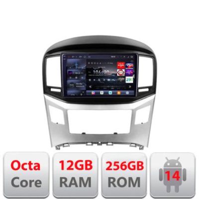 Navigatie Hyundai H1 Starex 2016- Edotec Kit-H1 8 core QLED 2K 12+256GB 360 Android Waze USB Navigatie Internet Youtube Radio