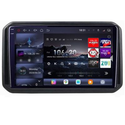 Navigatie Suzuki Ignis 2016- Edotec Kit-IGNIS16 8 core QLED 2K 12+256GB 360 Android Waze USB Navigatie Internet Youtube Radio