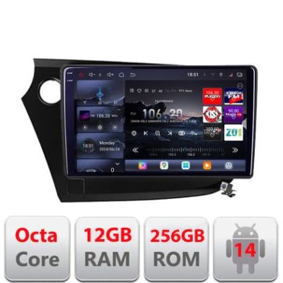 Navigatie Honda Insight 2009-2014 Edotec Kit-insight 8 core QLED 2K 12+256GB 360 Android Waze USB Navigatie Internet Youtube Radio