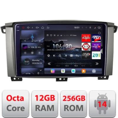 Navigatie Toyota Land Cruiser L100 2002-2006 Android radio gps internet 8 core QLED 2K 12+256GB 360 Edotec