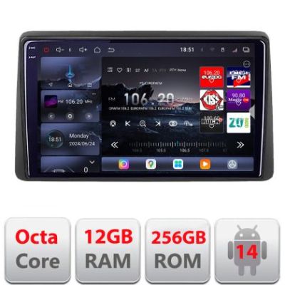 Navigatie Opel Movano Renault Master 2020- Android radio gps internet 8 core QLED 2K 12+256GB 360 Edotec V1
