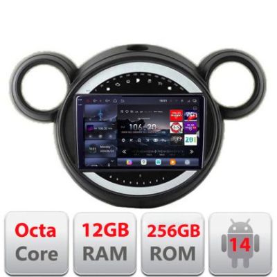 Navigatie Mini 2011-2015 cu sistem CIC 8 core QLED 2K 12+256GB 360 Android Waze USB Navigatie Internet Youtube Radio Edotec