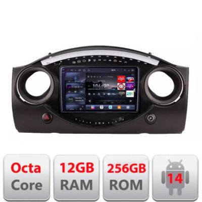 Navigatie Mini intre anii 2004-2006 Android radio gps internet 8 core QLED 2K 12+256GB 360 Edotec