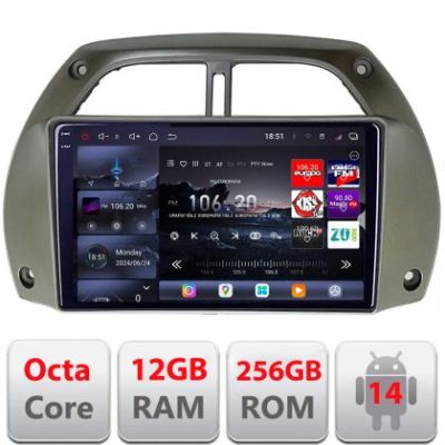 Navigatie Toyota Rav 4 2000-2004 Android radio gps internet 8 core QLED 2K 12+256GB 360 Edotec