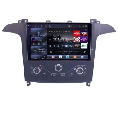 Navigatie Ford S-max 2006-2014 Qled 2K Octa Core 12+256GB LTE 4G DSP Wifi 5Ghz android auto carplay radio gps internet KIT-smax-navi+EDT-E809-2K