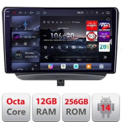 Navigatie Ford Turneo Courier Transit Courier 2014-2021 Qled 2K Octa Core 12+256GB LTE 4G DSP Wifi 5Ghz android auto carplay radio gps internet kit-turneo+EDT-E809-2K