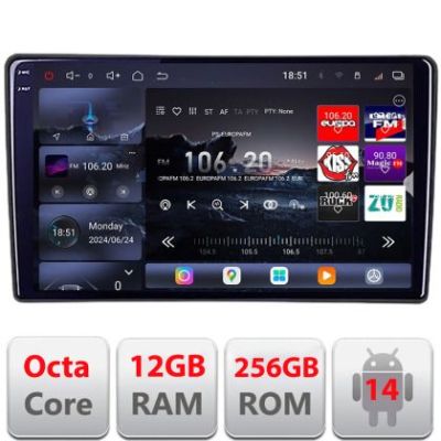 Navigatie Alfa Romeo Giulietta 2014-2020 Qled 2K Octa Core 12+256GB LTE 4G DSP Wifi 5Ghz android auto carplay radio gps internet kit-giulietta-facelift+EDT-E809-2K