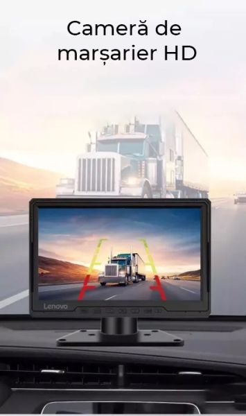 Monitor auto cu 4 camere DVR camion heavy duty Lenovo LG03 1080p toate camerele